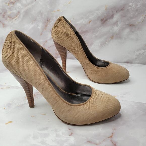 Nine West brown Leather heels with layered texture - Picture 11 of 16